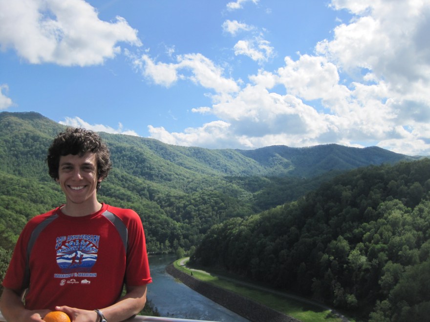 The view from the Fontana Dam gift shop.