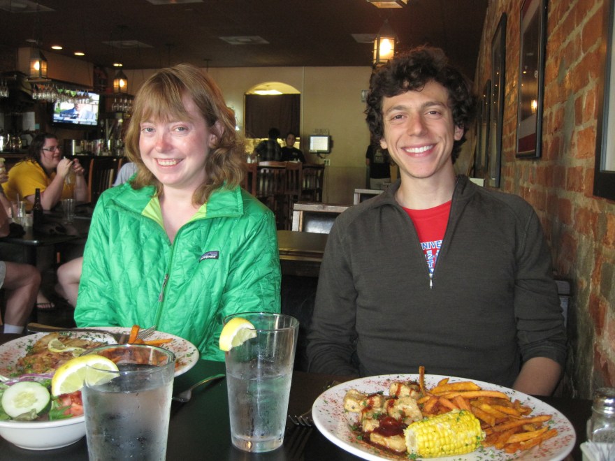 Dinner with Wren in Hot Springs, NC.